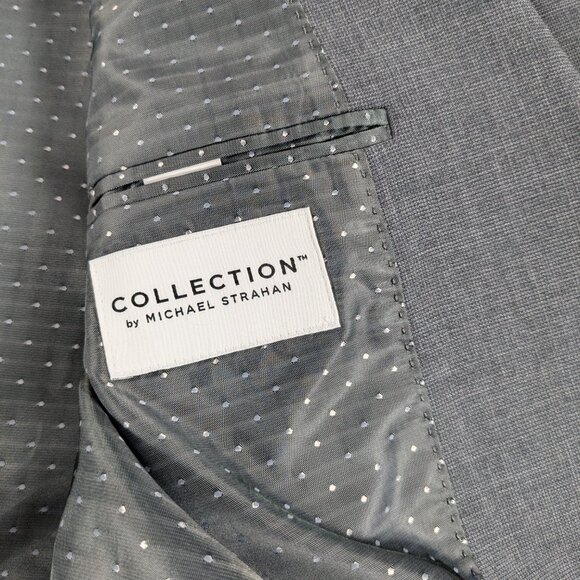 Michael Strahan Collection Blazer Sport Coat Mens 48L Gray Long Sleeve Button - Picture 4 of 12